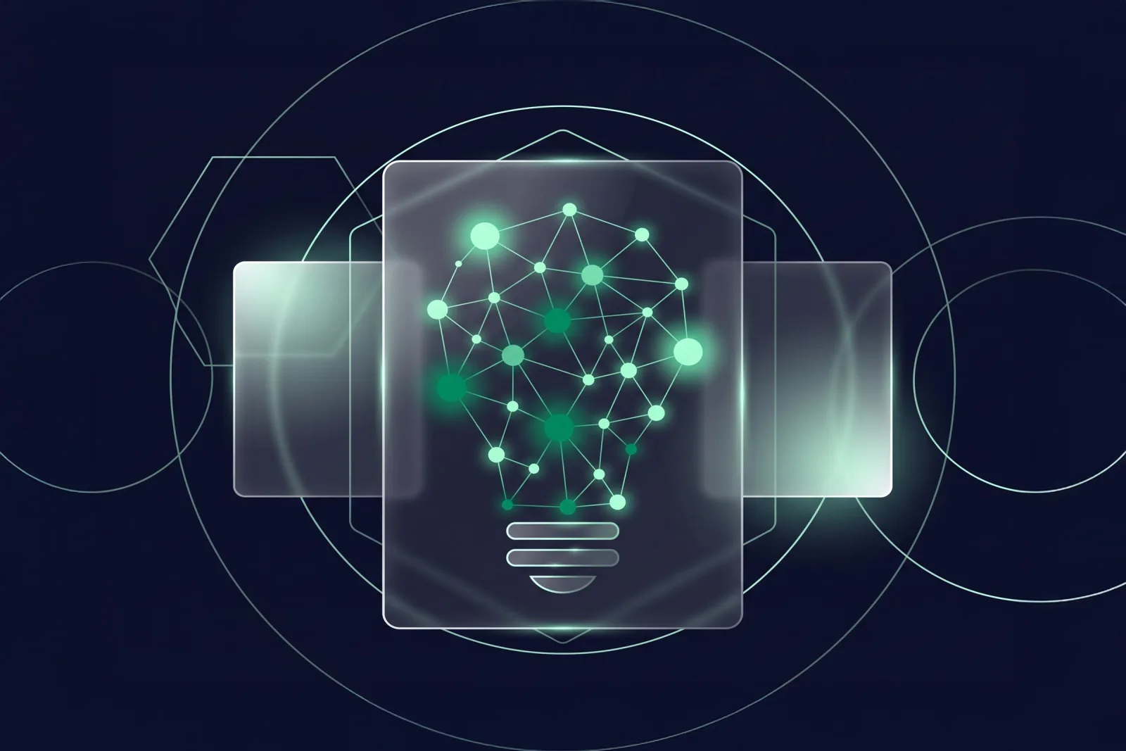 Abstrakte Visualisierung künstlicher Intelligenz